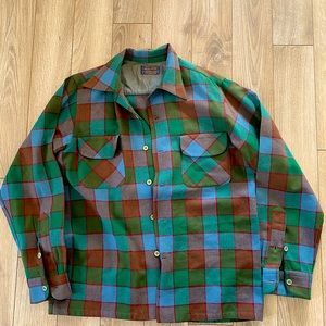Pendleton Vintage Wool Flannel Shirt, rare colors